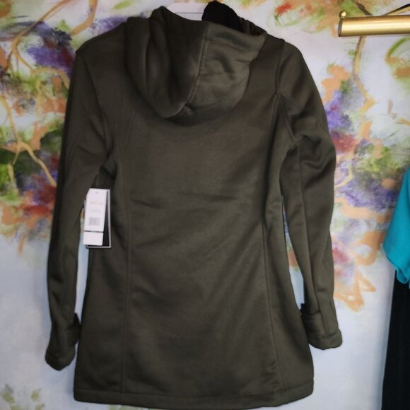 Womans Dark Olive Zip and Toggle Close Hooded Jacket - Picture 11 of 11